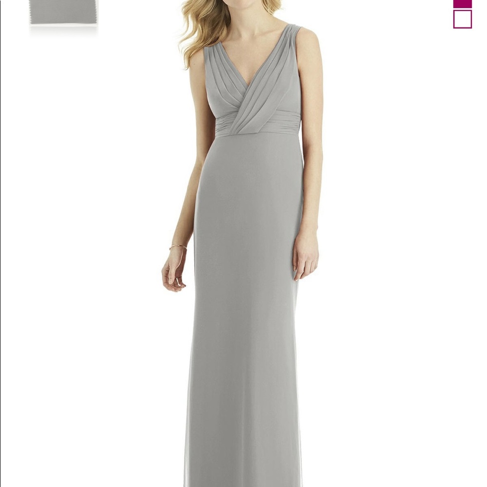 NWT Dessy Chelsea Grey Lux Chiffon BB113, 8